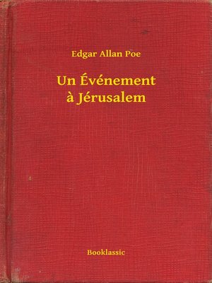 cover image of Un Événement a Jérusalem